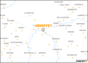 map of Mahaffey