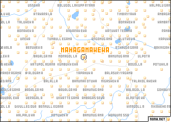 map of Mahagamawewa