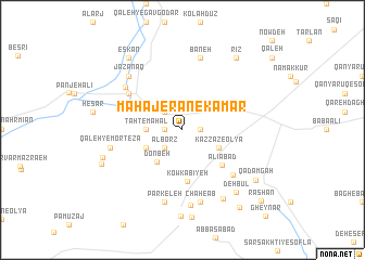map of Mahājerān-e Kamar