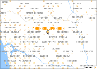 map of Maha Kalupahana