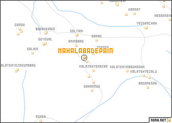 map of Maḩalābād-e Pā\