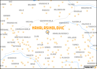 map of Mahala Simolović