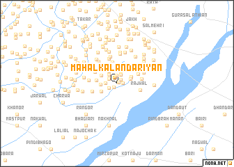 map of Mahāl Kalandariyān