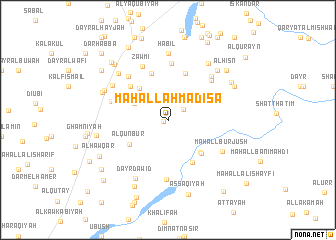 map of Maḩall Aḩmad ‘Īsá