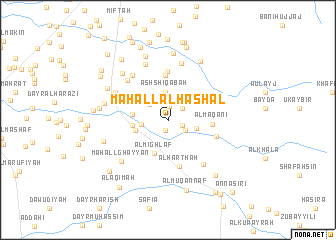 map of Maḩall al Hashal