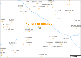 map of Maḩall al Maghārib