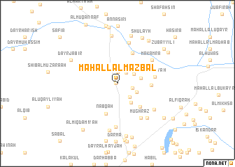 map of Maḩall al Mazbal