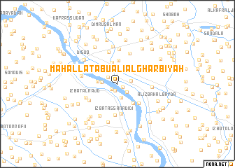 map of Maḩallat Abū ‘Alī al Gharbīyah