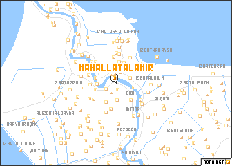 map of Maḩallat al Amīr