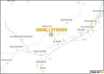 map of Maḩallāt-e Pāʼīn