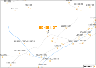 map of Maḩallāt