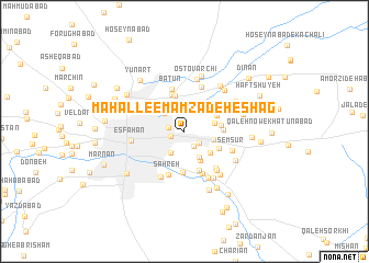 map of Maḩall-e Emāmzādeh Esḩāg