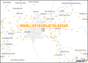 map of Maḩalleh-ye Konjetaleskūn