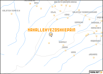 map of Mahalleh-ye Zoshk-e Pā‘īn