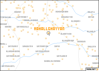 map of Maḩall Ghayyān