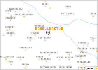 map of Maḩall Maktūb