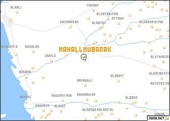 map of Maḩall Mubārak