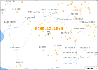 map of Maḩall Z̧ulaym