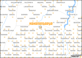 map of Mahānandapur