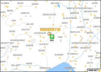 map of Maẖanayim