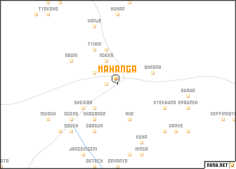 map of Mahanga