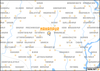 map of Māhānpur