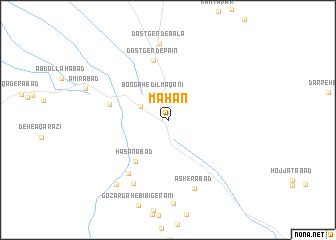 map of Māhān
