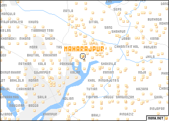 map of Mahārājpur