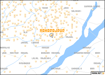 map of Mahārājpur