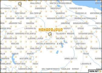 map of Mahārājpur