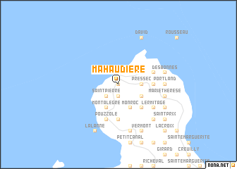 map of Mahaudière