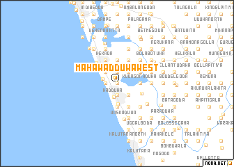 map of Maha Wadduwa West