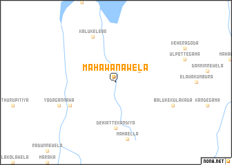 map of Mahawanawela