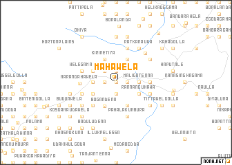 map of Mahawela
