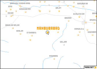 map of Maḩbūbābād