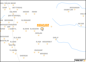 map of Maḩḑar