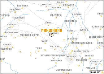 map of Mahdīābād