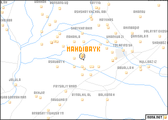 map of Mahdī Bayk