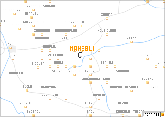 map of Mahébli