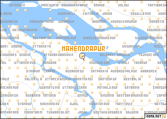 map of Mahendrapur