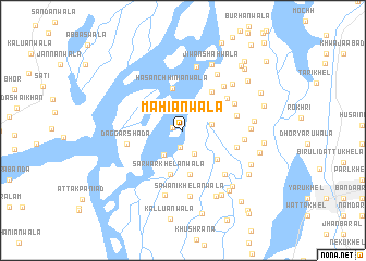 map of Māhīānwāla