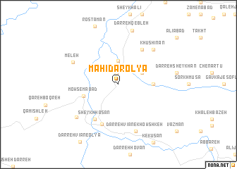 map of Māhīdar ‘Olyā