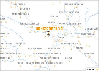 map of Māhīzān-e ‘Olyā