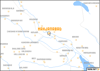 map of Mahjanābād