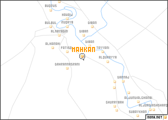 map of Maḩkān