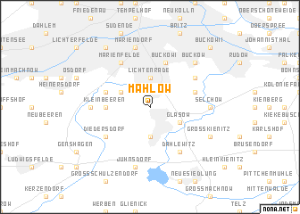 map of Mahlow