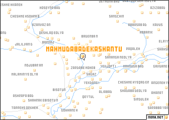 map of Maḩmūdābād-e Kāshāntū