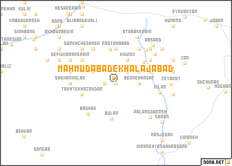 map of Maḩmūdābād-e Khalajābād