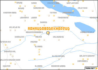 map of Maḩmūdābād-e Kharrūd