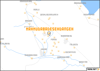map of Maḩmūdābād-e Seh Dāngeh